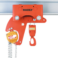 Hadef Flaschenzug 28/12 500 HR mit Rollfahrwerk Tragfähigkeit 500 kg  Artikel-Nr.: HAD2812HR500
