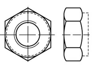  8 galv. verzinkt Sechskantmuttern ISO 10513 Durchmesser 8 