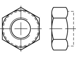  04 Automatenstahl galv. verzinkt Sechskantmuttern ISO 10511 Durchmesser 3 