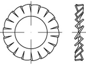  Stahl galv. verzinkt DIN 6798 Fächerscheibe Durchmesser 2.2 